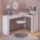 Escrivaninha Penteadeira De Canto Baronesa Com Espelho Branca