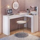 Escrivaninha Penteadeira De Canto Com Espelho Moderna 135 Cm