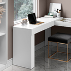 Escrivaninha Penteadeira De Canto Dama Com Espelho Mobler Spe