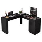 Escrivaninha Penteadeira De Canto Star Com Espelho Preta Tana