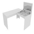 Escrivaninha Penteadeira Em L Com Espelho Espresso Móveis Bra