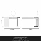 Escrivaninha Penteadeira Em L Com Espelho Mavi Branc/preto Fo