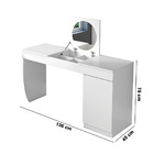 Escrivaninha Penteadeira Eva Com Nicho Organizador 136 Cm Bra