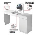 Escrivaninha Penteadeira Eva Com Nicho Organizador 136 Cm Bra