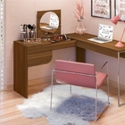 Escrivaninha Penteadeira James Com Espelho Freijó