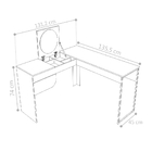 Escrivaninha Penteadeira James Com Espelho Freijó