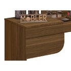 Escrivaninha Penteadeira Luna Belaflex Freijó/dourado Freijó