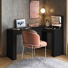 Escrivaninha Penteadeira Melissa Ii De Canto Mobler Preto Fos