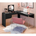 Escrivaninha Penteadeira Spader Com Espelho Preto