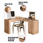 Escrivaninha Penteadeira Vera Com Nicho Organizador 136 Cm Te