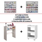 Escrivaninha Peq/2expositor Estante/prateleira De Esmal