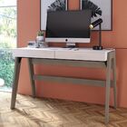 Escrivaninha Pés Palito Retrô 1 20m Com 2 Gavetas 26105 Trend