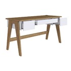 Escrivaninha Pés Palito Retrô 1 50m Com 3 Gavetas Style Móvel