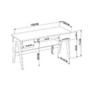 Escrivaninha Pés Palito Retrô 1 50m Com 3 Gavetas Style Móvel