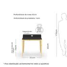 Escrivaninha Pine 80cm - Azul Petróleo