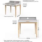 Escrivaninha Pine 80cm Com Gaveta - Branca