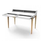 Escrivaninha Pine Espresso Móveis Branca