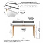 Escrivaninha Pine Espresso Móveis Branca