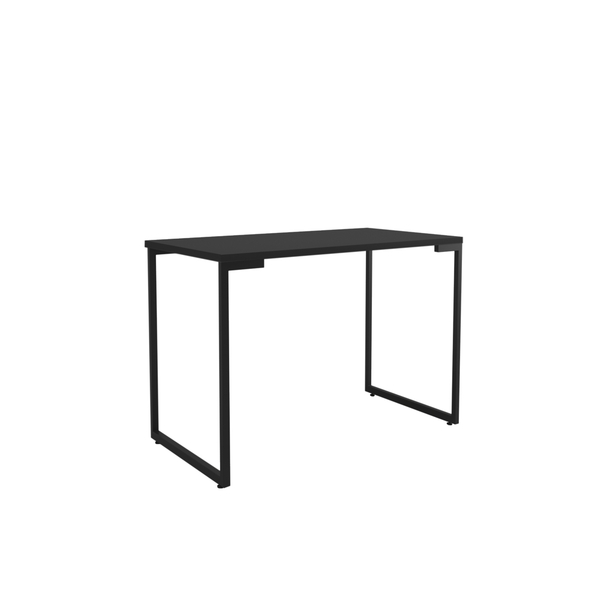 Escrivaninha Porto 900x500 Base Preta Tampo Preto  - Montanar