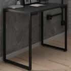 Escrivaninha Porto 90cm Pés Metálicos - Preto