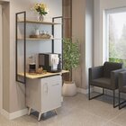 Escrivaninha Porto Suspensa 94cm Industrial Espresso Móveis N