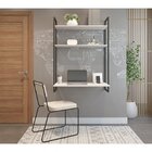 Escrivaninha Porto Suspensa Espresso Móveis Branca / Preto