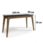 Escrivaninha Preta e Marrom 75x120x50cm Happy Artemobili