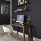 Escrivaninha Preta e Marrom 75x120x50cm Happy Artemobili