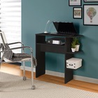 Escrivaninha Preta Mesa De Computador Madeira C/ Prateleira