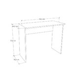 Escrivaninha Quarto Pequeno 90x44cm  Branco