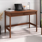 Escrivaninha Rattan Escandinavo Madeira 2 Gavetas Rodrigo Cas