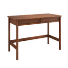 Escrivaninha Rattan Escandinavo Madeira 2 Gavetas Rodrigo Cas