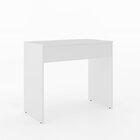 Escrivaninha Reta Com Grande 1 Gaveta 90cm Branca Branca