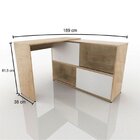 Escrivaninha Reta Ou Em L Com Armário Olimpo 189cm Espresso M