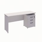 Escrivaninha Retangular 135cm 3 Gavetas E 1 Pasta Suspensa Es