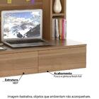 Escrivaninha Retangular De Parede 02 Gavetas - Castanho