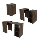 Escrivaninha Retrátil Mesa Escritório Me4170 54cm Rústico Rús