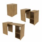 Escrivaninha Retrátil Para Escritório Me4170 Amendoa