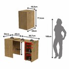 Escrivaninha Retrátil Para Escritório Me4170 Amendoa