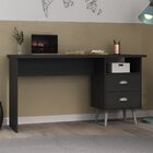 Escrivaninha Retrô Hecol Móveis 1 Nicho 136cm Onix Tx Onix Tx