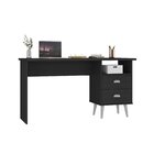 Escrivaninha Retrô Hecol Móveis 1 Nicho 136cm Onix Tx Onix Tx