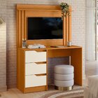 Escrivaninha Ripada Para Tv Até 42 Polegadas 3 Gavetas Doble