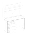 Escrivaninha Ripada Para Tv Até 42 Polegadas 3 Gavetas Doble