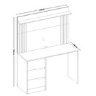 Escrivaninha Ripada Para Tv Até 42 Polegadas 3 Gavetas Doble