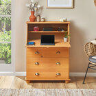 Escrivaninha Rolltop Mesa Madeira 3 Gavetas Gomes Madeirado