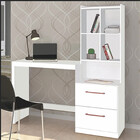 Escrivaninha Silvana Em Mdf Com 2 Gavetas E Nicho Colmeia Tub