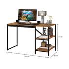 Escrivaninha Slim Canela Rústico E Preta