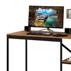 Escrivaninha Slim Canela Rústico E Preta