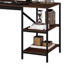 Escrivaninha Slim Castanho Rústico E Preta