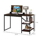 Escrivaninha Slim Castanho Rústico E Preta